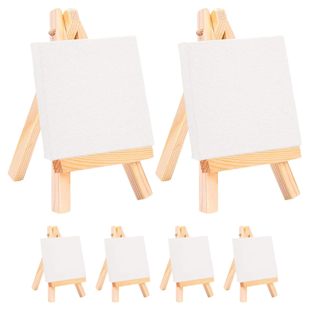 

6 Sets Children's Oil Painting Tools Stands Board Table Top Easels for Kids Panel