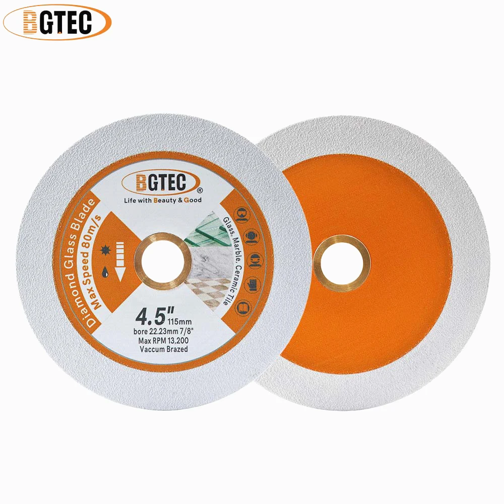 BGTEC Dia100/115/125mm Diamond Cutting Glass Disc Saw Blade Angle Grinder Cut Tile Plate 4/4.5/5inch Dry Grinding Jade Crystal