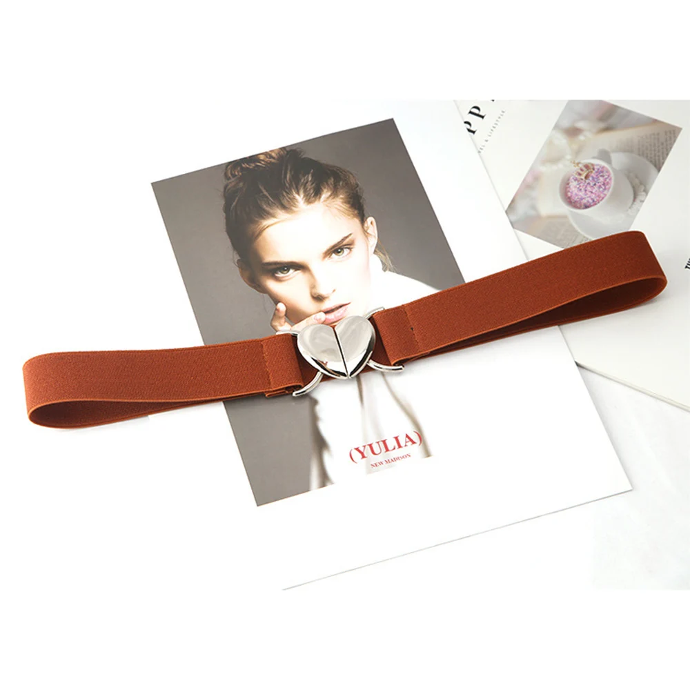 حزام الخصر المرن بإبزيم معدني حزام Cummerbund حزام مرن للإناث أزياء الحفلات والملابس النسائية