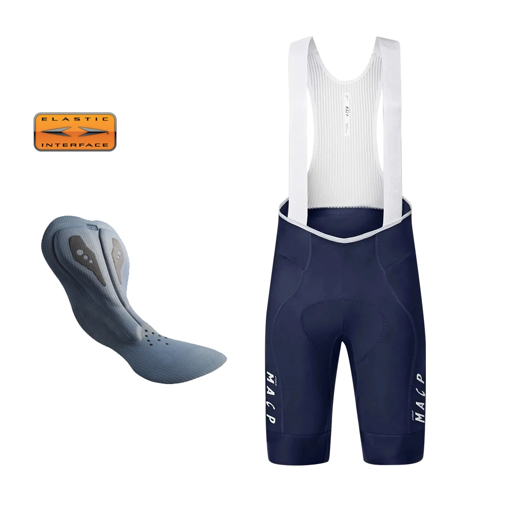 Herren-Radtrikot-Shorts Hochwertige Radsport-Trägerhose Pro-Team-Radshorts 7-Stunden-Elastik-Interface-Polster Rennrad-Shorts