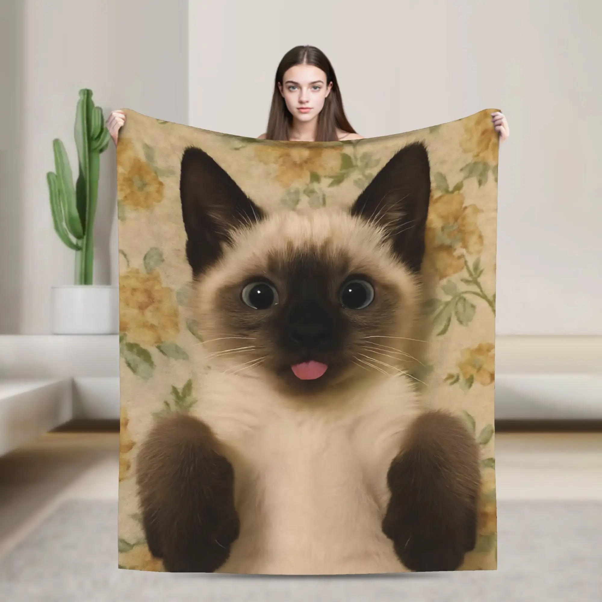 Soft BlanketKids Adult Airplane Travel Cute Cat Throw Blanket  Flannel Bedspread For Living Room Funny Sofa Bed Cover