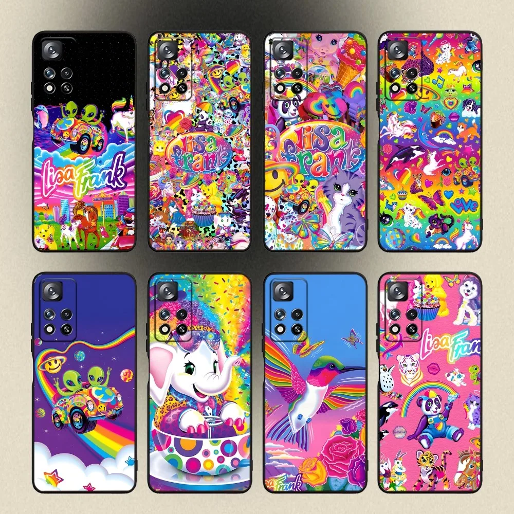 Fashion Lisa Frank Tiger Dog Cat Phone Case For Samsung Galaxy A20,A21s,A22,A31,A32,A52,A53,A72,73,A80,A91 Soft Black Cover