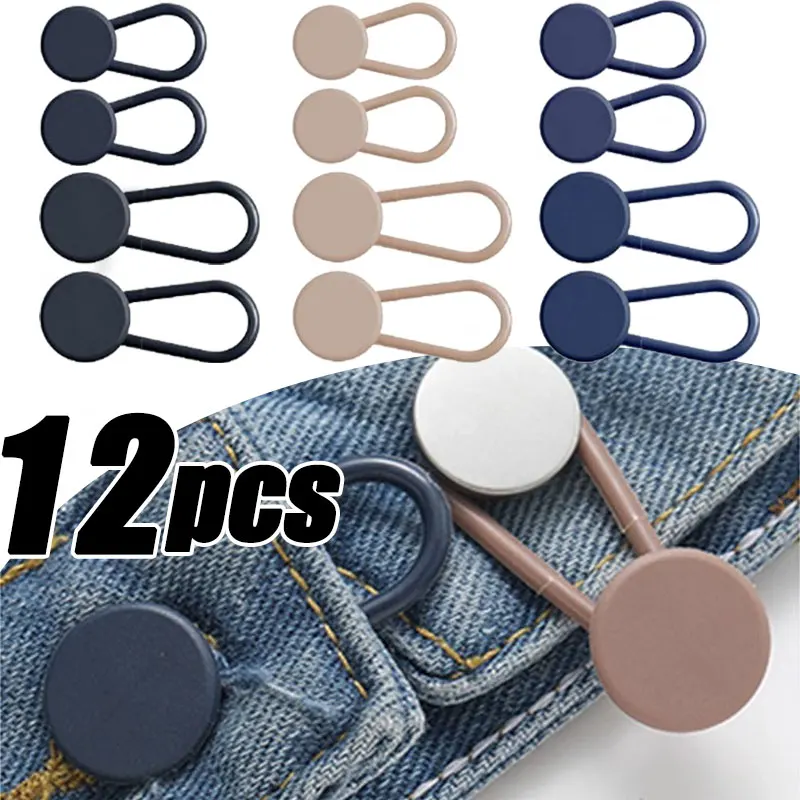 6/12PCS Button Extender Flexible Button Waist Extenders for Pants Flex Button Pant Extender for Women’s Pants Shorts Skirts