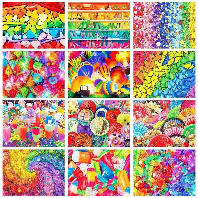 

GATYZTORY Paint By Numbers Colorful Landscape Drawing On Canvas Gift DIY Pictures By Number Kits Hand Painted Painting Home Deco