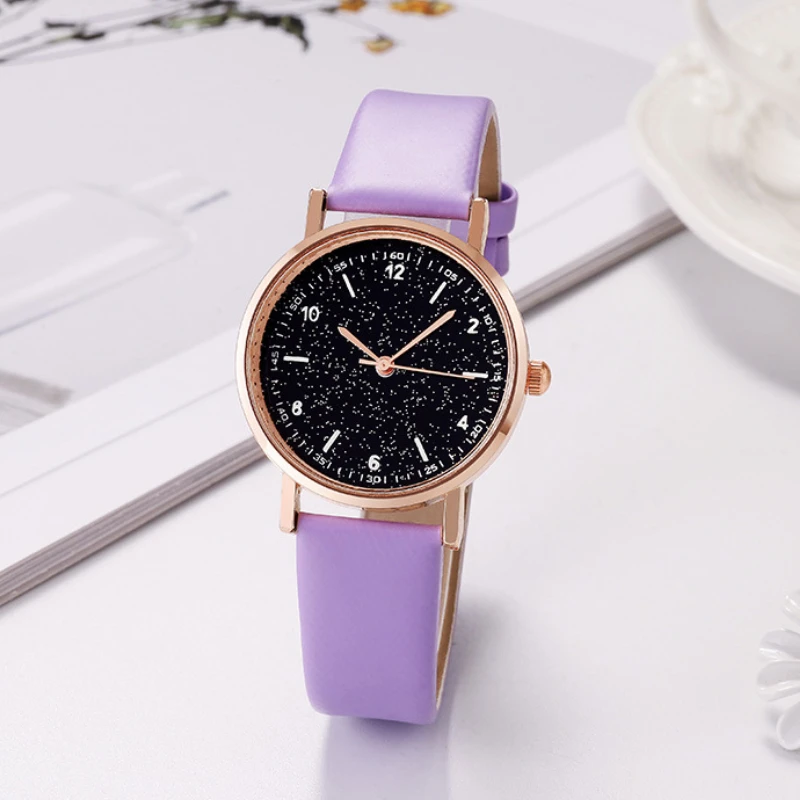 

Новые женские наручные часы со звездным небом и круглым циферблатом, повседневные модные кварцевые часы, элегантные деловые часы, классические женские часы Женские