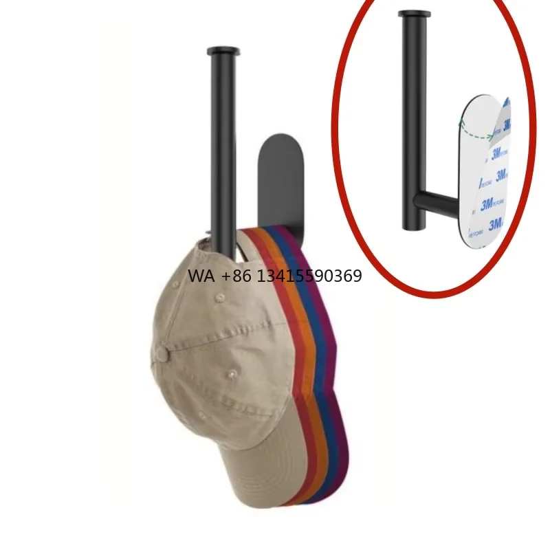 

Good Quality Wall Mount Stainless Steel Hat Rack, Baseball Hat Hanger with No-drill Design for Door, Bathroom Roll Tissue Holder