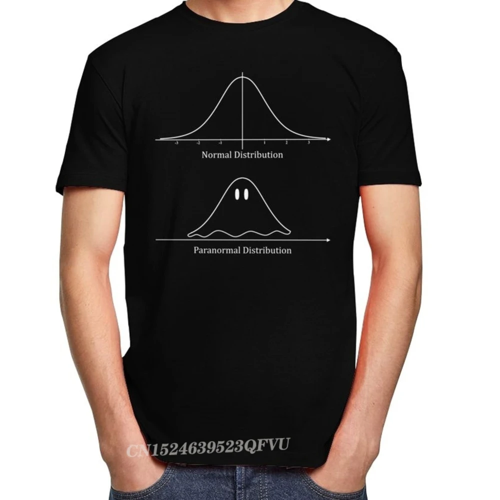 Funny Normal Distribution Paranormal Tops Men Cotton Humor Distribution Math Shirt Geometric Tee Camisas Mend Summer T-Shirt