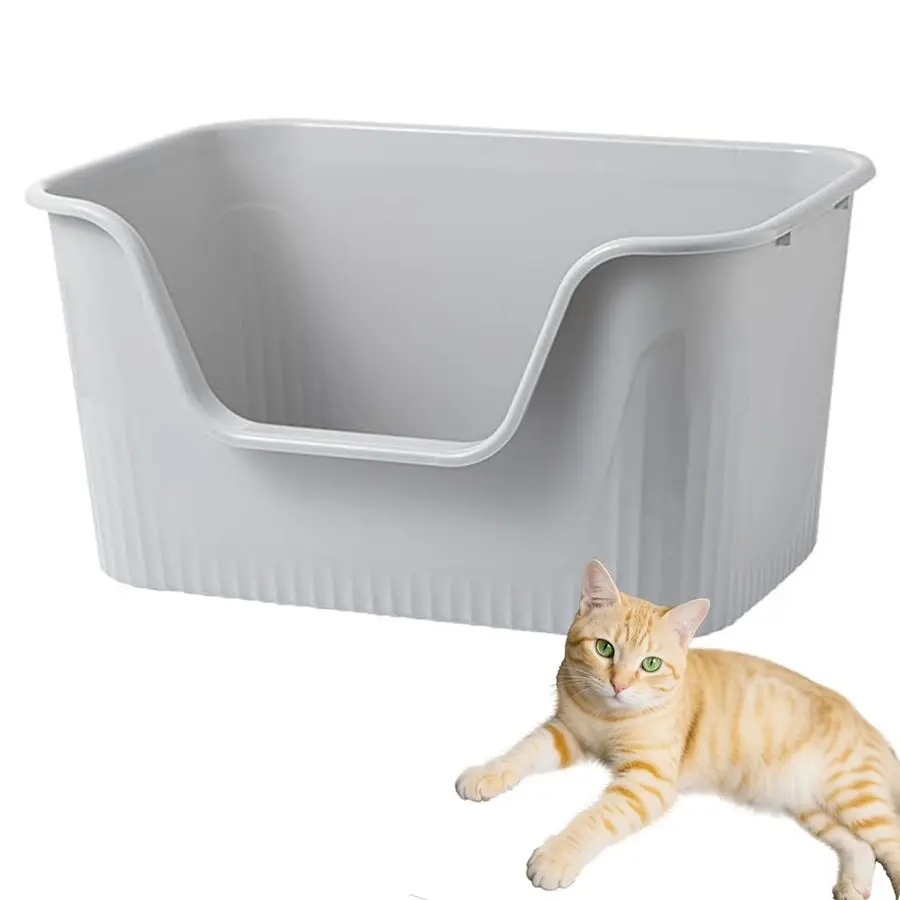 

Большой лоток для кошек с высокими бортиками, лотки для домашних кошек, лоток для котят, лоток с низким входом, легко чистится