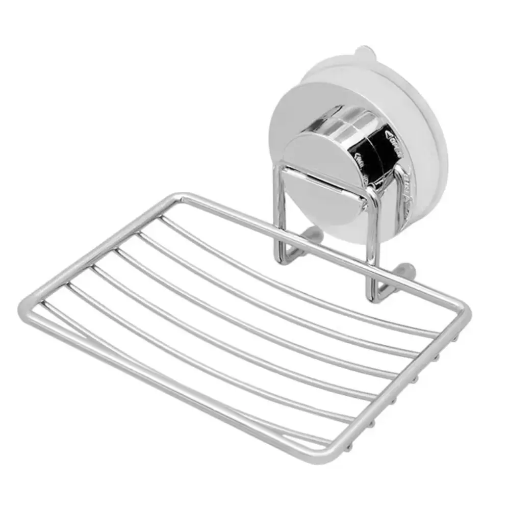 Wall Mounted Vacuum Suction Cup Soap Dish Self Draining No-Drilling Shower Soap Holder Heavy Duty Stainless steel