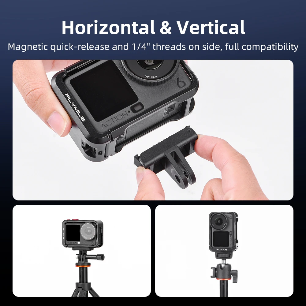 Flymile Metal Cage for DJI Osmo Action 6 Quick Release Protective