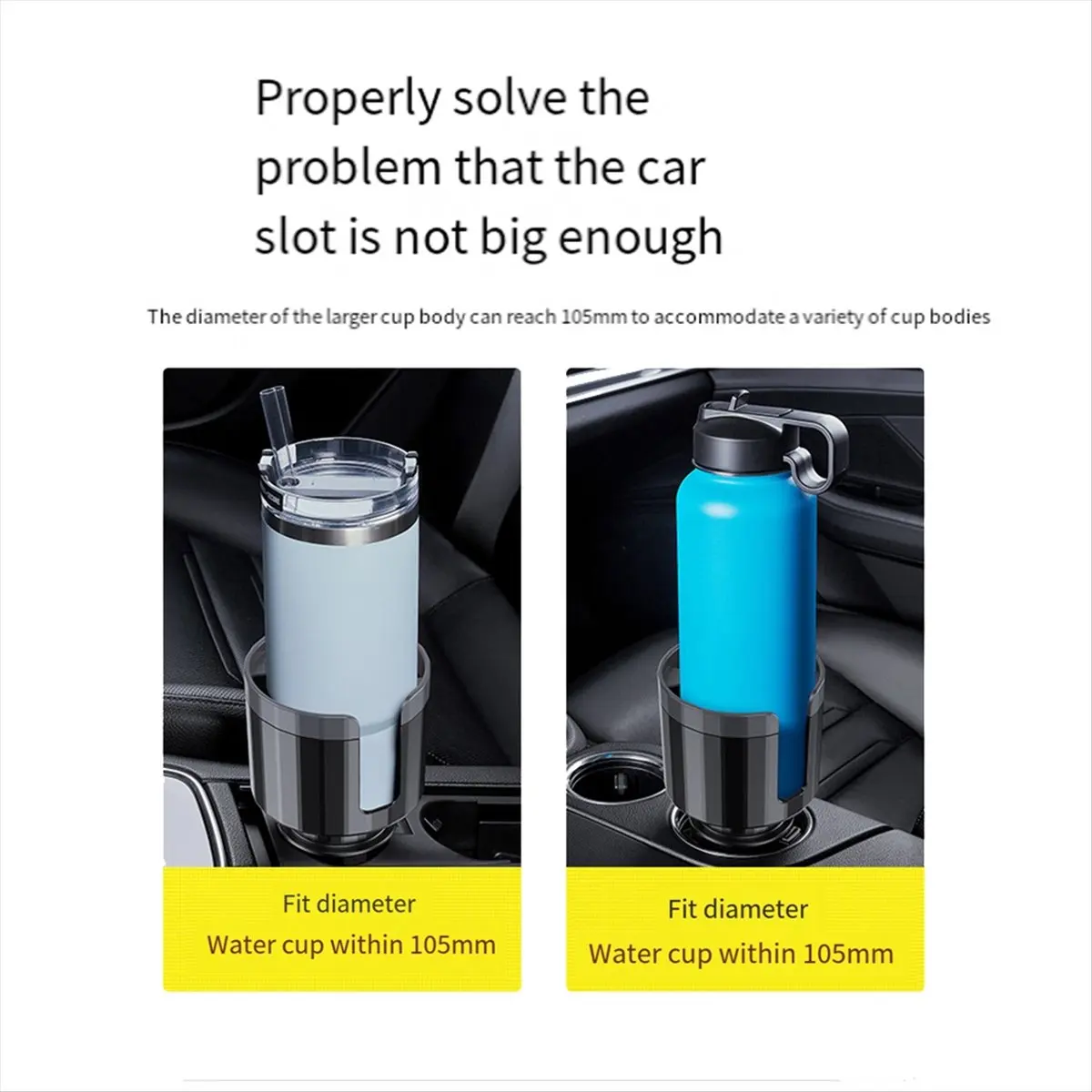 #71K (Black)Cup Holder Expander for Car - Upgraded Extender Cup Holder,Automotive Parts & Accessories