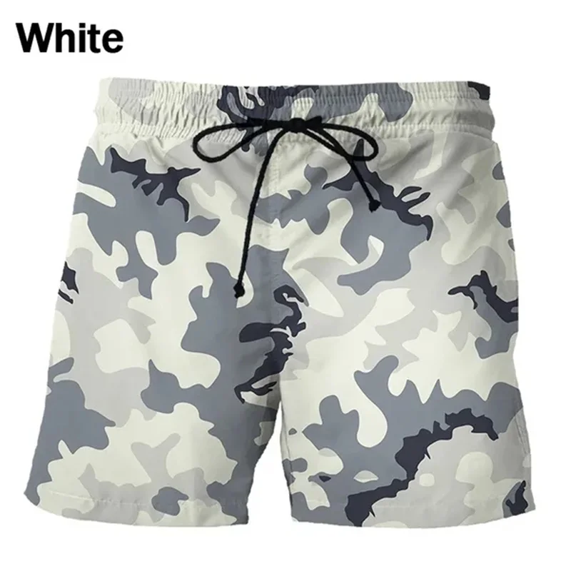 Homens Floresta da Selva Camuflagem Calções de Praia, Roupas Estampadas 3D, Maiô Secagem Rápida, Soldados Frescos, Calções de Gelo, Calções de Natação