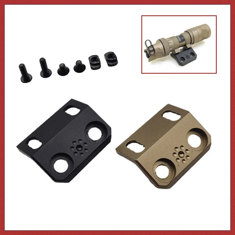 Tactical Lashlight Mount CNC Base Metal Offset Scout Mount Quick Detach Rail Mount For Mlok Rail Hunting Accessories