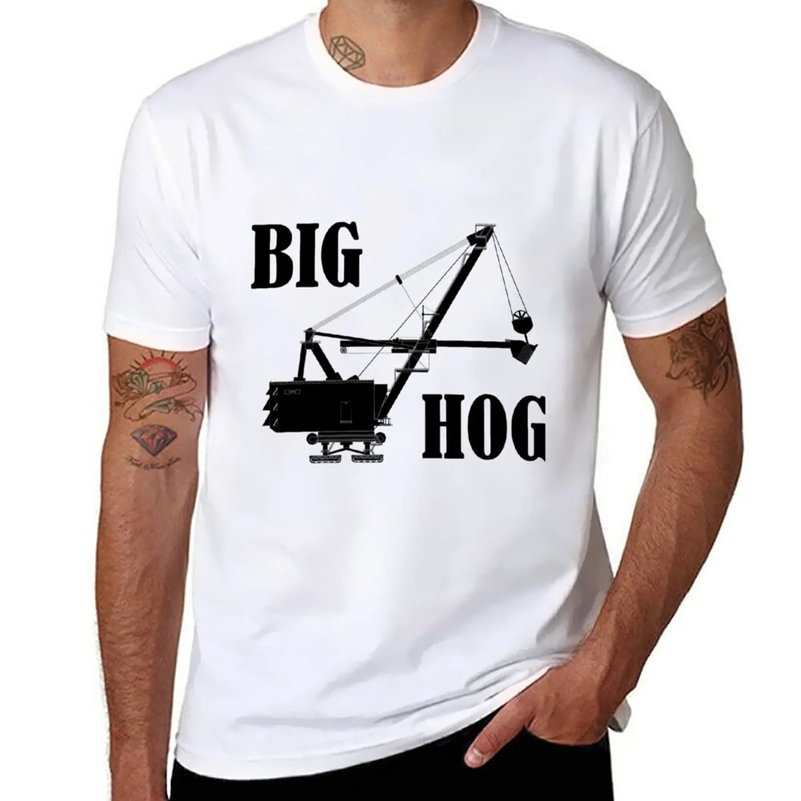 New Bucyrus-Erie model 3850B Shovel, Big Hog, aka Largest shovel in the world T-Shirt Short t-shirt workout shirts for men