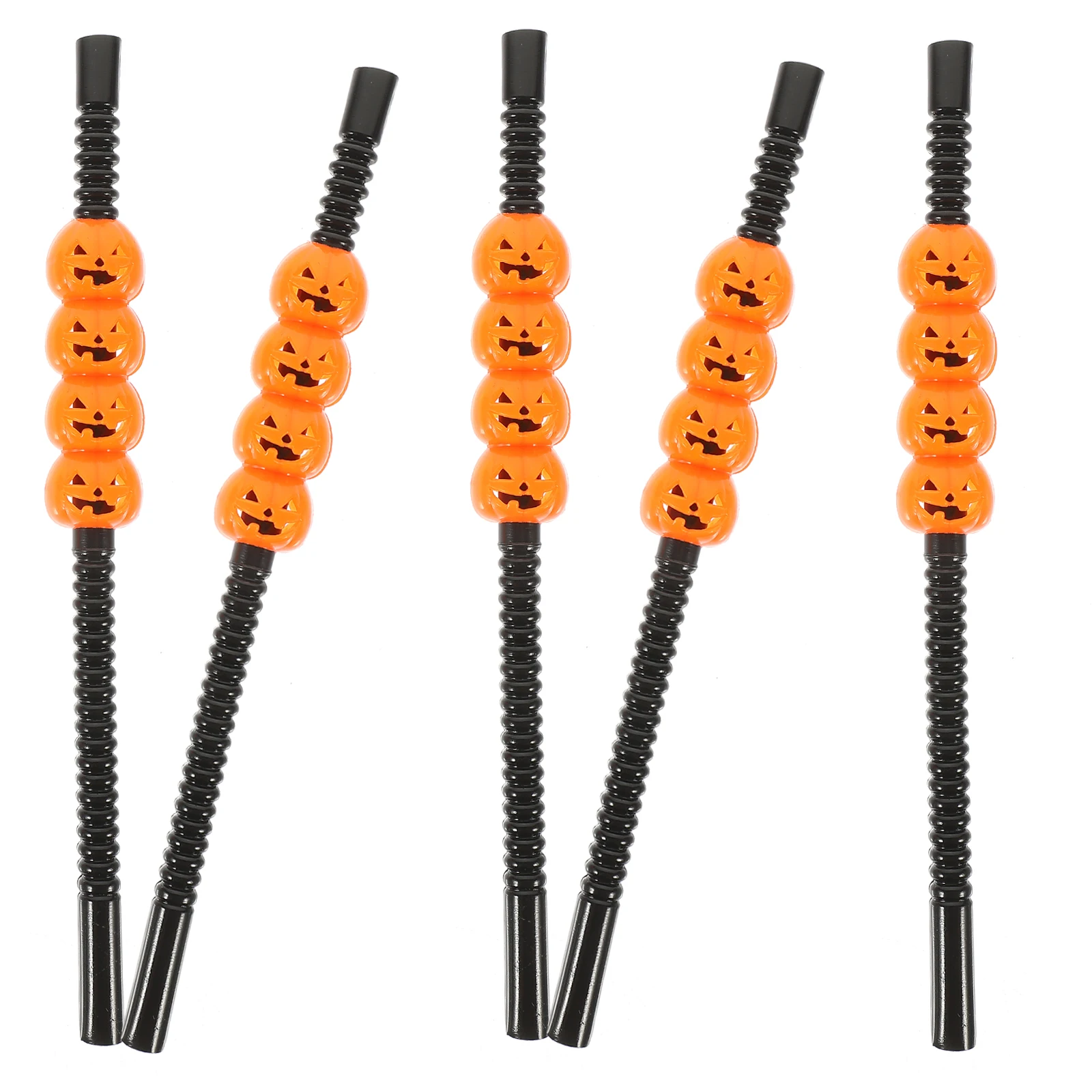

5pcs 22CM Plastic Purple Halloween Party Plastic Drinking Straws Supplies Bar Restaurant Decor Reusable Straws