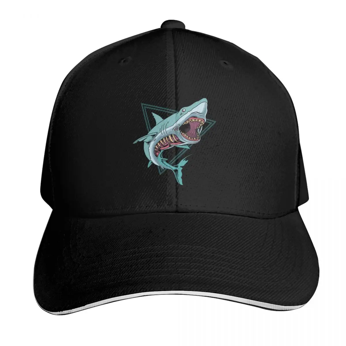 Zombie Shark Baseball Cap Lightweight Packable Gift for Him Her Casual Daily Wear