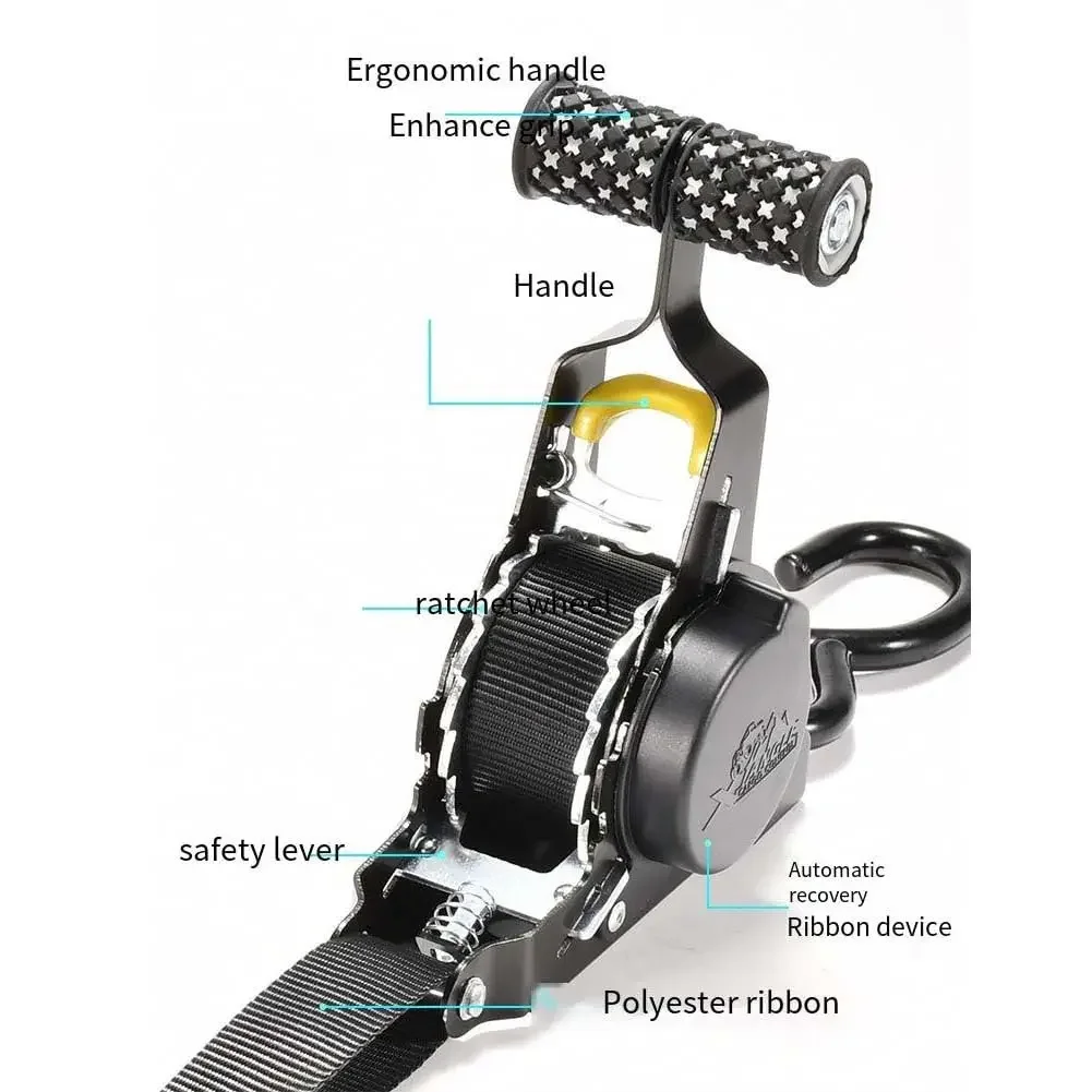 Wysuwany pasek z automatyczną grzechotką Automatyczna taśma termokurczliwa Wysuwane paski do mebli motocyklowych Przenośne paski bagażowe