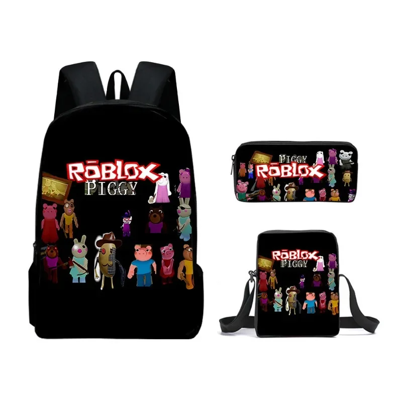 

Robloxs Cartoon Shoulder Bag Pencil Case Three Piece Set Backpack Student Backpacks Gifts