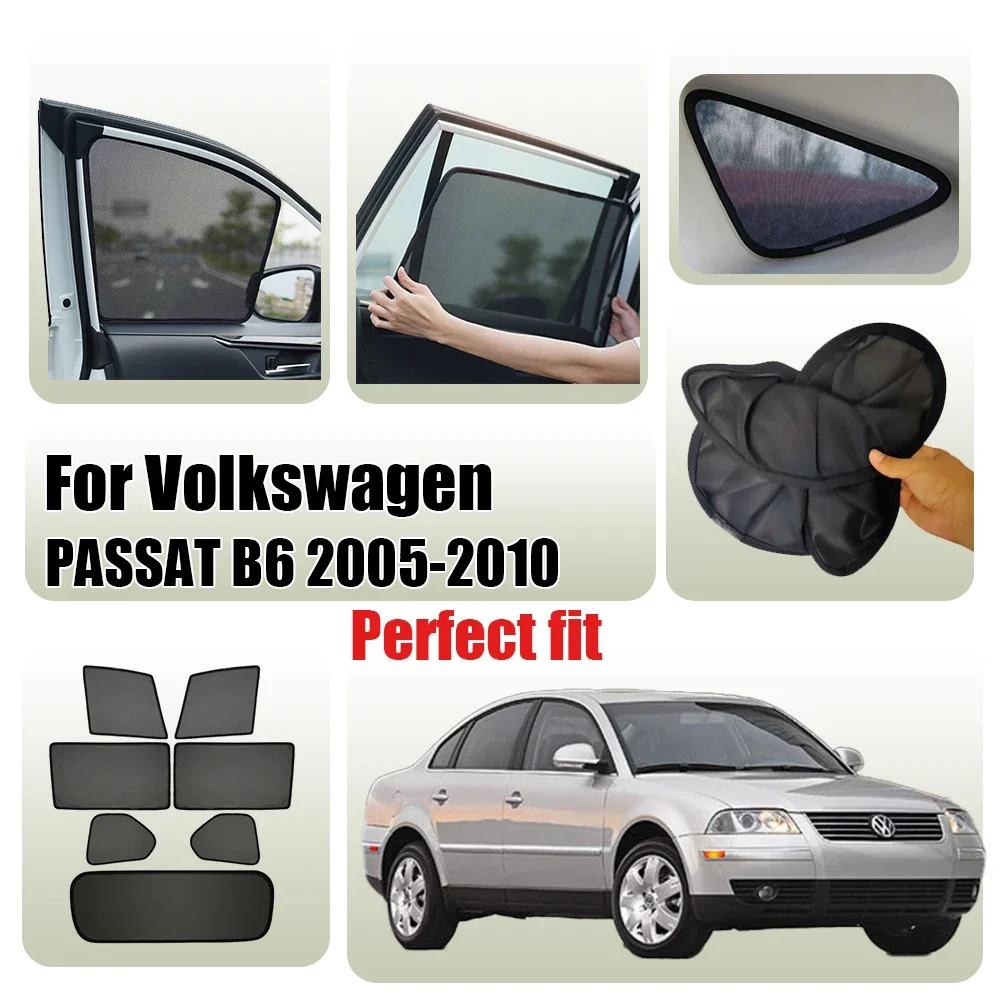 For Volkswagen VW PASSAT B6 Sedan 2005-2010 Car Front Shield Window SunShade Windshield Rear Side Window Curtain Sun Shade Visor