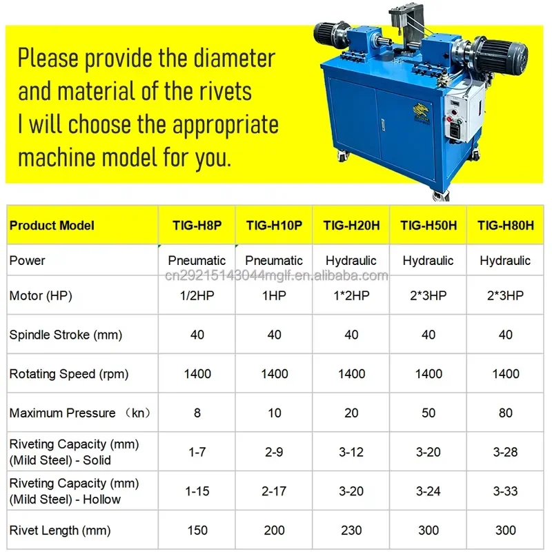 TIGER 8-80kn 1-20mm Hydraulic Horizontal Orbital Double Head Riveting Machine Factory for Door Hinge