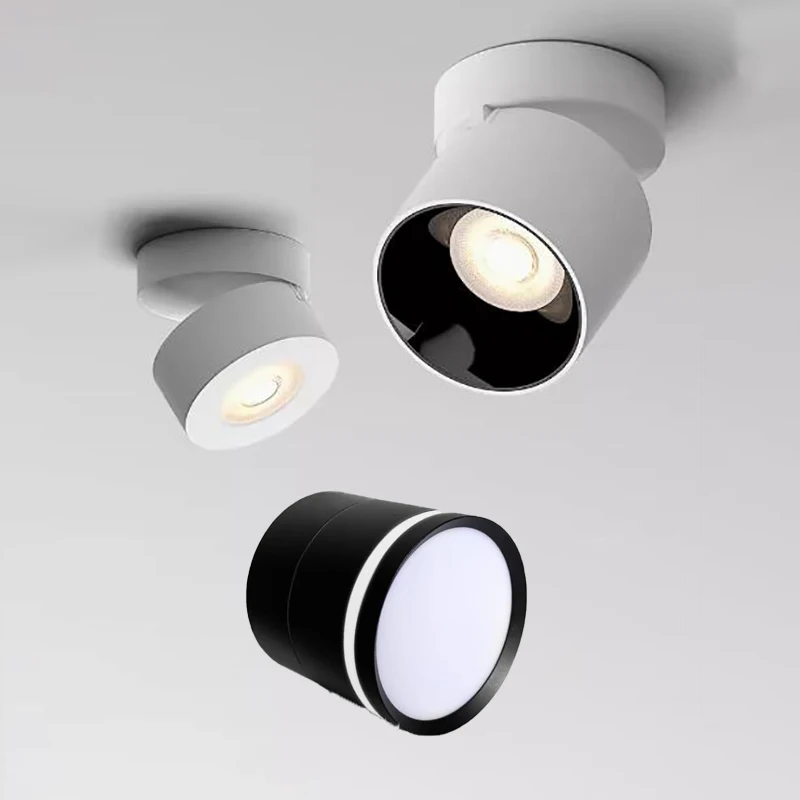 Luz de teto conduzida dobrável, superfície montada, alumínio, para a casa, cozinha, 5w, 7w, 10w