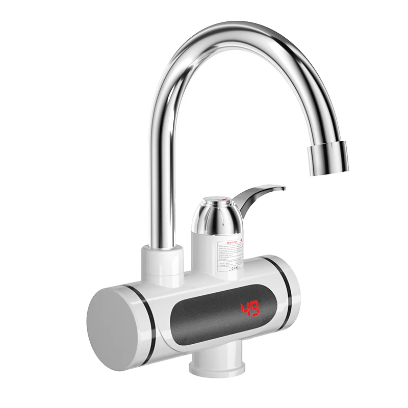 3000W Instant Hot Water Heater Faucet, 3S Fast Heating Electric Tap with LED Digital Temperature Display, Hot & Cold Dual Use view 3