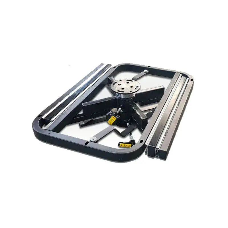 Rotatable and retractable round table hardware accessories multi-functional heavy-duty guide rail wrought iron rotating movement