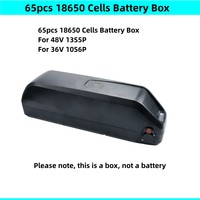65 60 pcs 18650 Cells Ebike Battery Box solutions Down Tube Dolphin E-bike Battery Case 36V 48V Battery Box with or without Base
