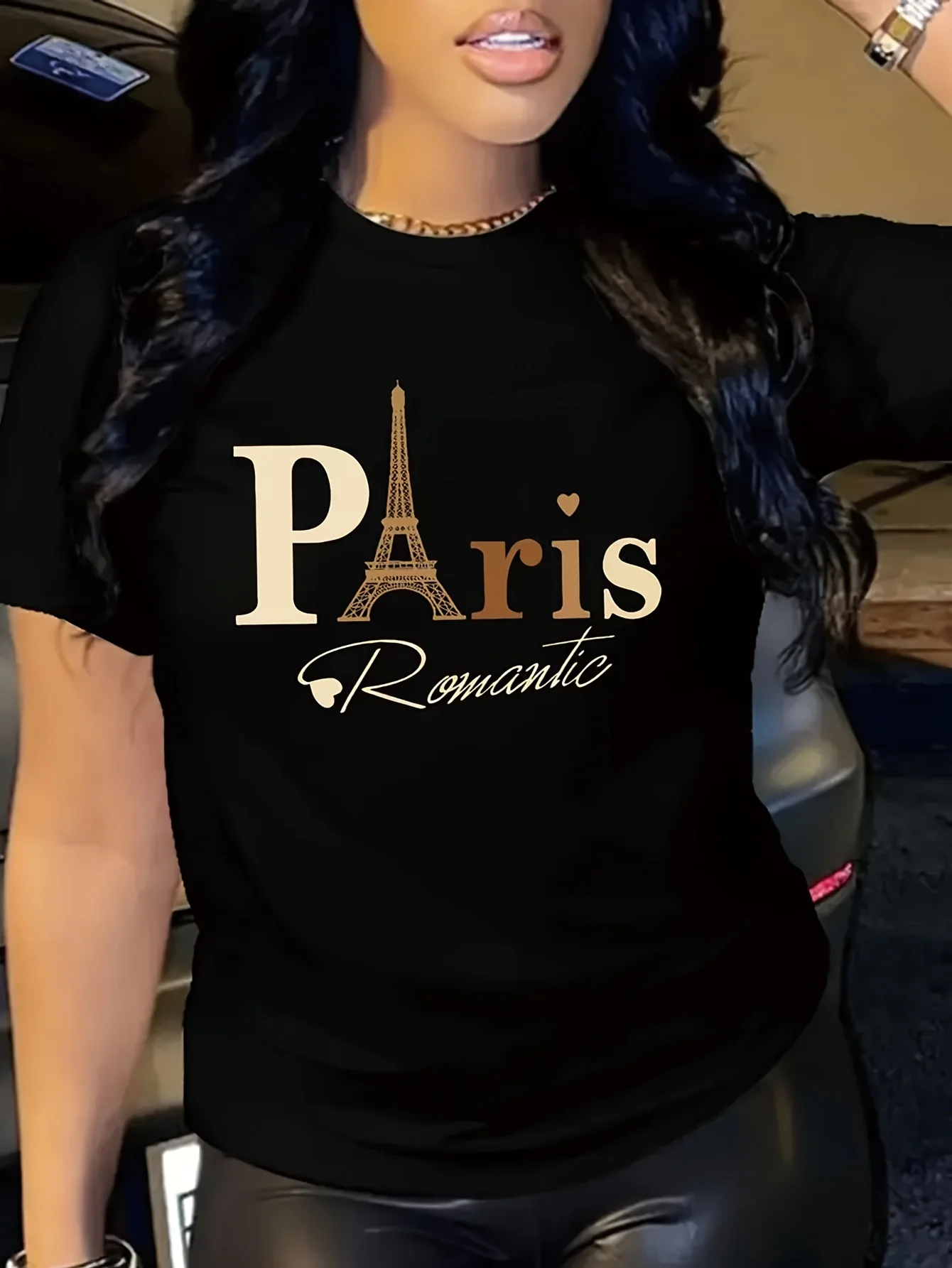 

Paris Graphic Printing Summer Autumn Winter Cotton Men's and Women's T-Shirts Short Sleeves Luxury Outdoor Sports Brand Clothing