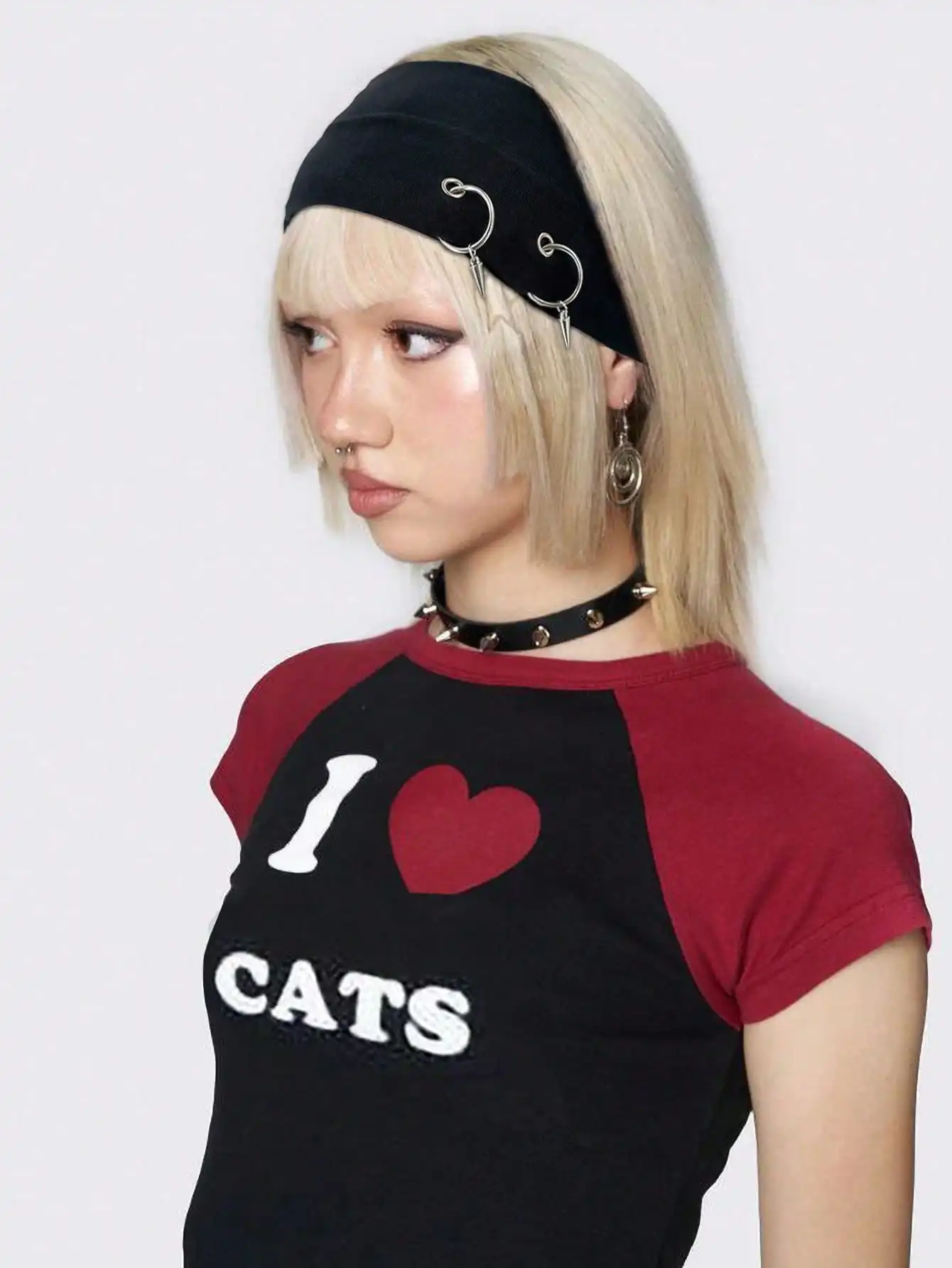 1pc Punk Gothic Style Elastic Hairband for Women Soft Non-Slip Beach Holiday Headband Yoga Sports Hairband Single Piece