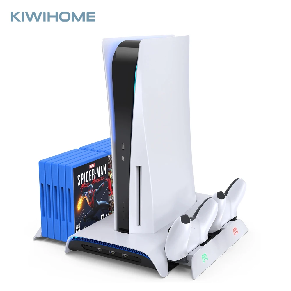 

KIWIHOME Cooler Base for PS5 Accessories Vertical Stand for Playstation 5 Gaming Accessories with RGB for PS5 Playstation