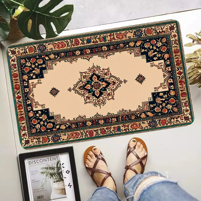 Classic Retro Bohemian Printing Non-Slip Waterproof Doormat Easy To Clean Entrance Floor Mat Home Decoration Durable Fashionable view 3
