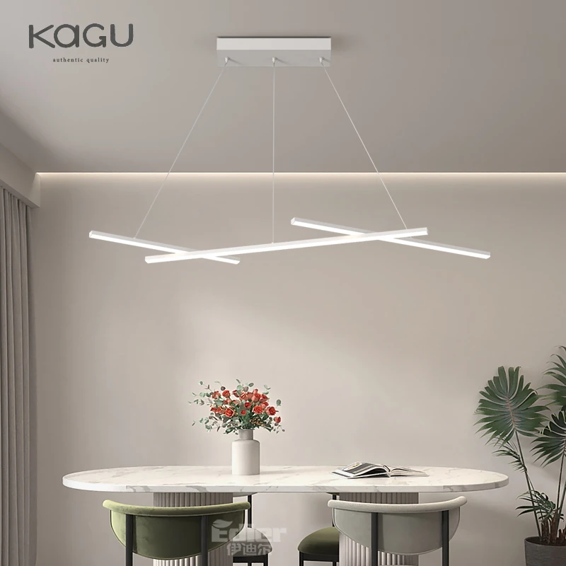 Plafonnier Led suspendu au design moderne, éclairage d'intérieur à intensité réglable, luminaire décoratif de plafond, idéal pour un salon, une Table à manger ou une cuisine