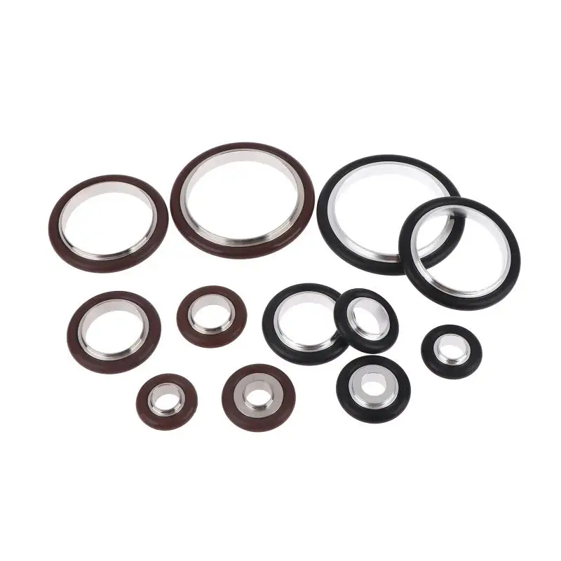 KF10 KF16 KF25 KF40 KF50 AL Alloy 304 Stainless Bracket With NBR FKM O-Rring Seal For Vacuum Clamp Pipe Fitting HomebrewNew