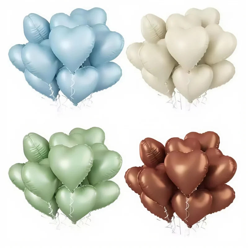 10/30/50 قطعة 18 بوصة القلب ستار بالونات خمر الوردي البيج الأخضر احباط بالونات للكبار الاطفال عيد ميلاد سعيد الزفاف DIY بها بنفسك حفلة دي #1