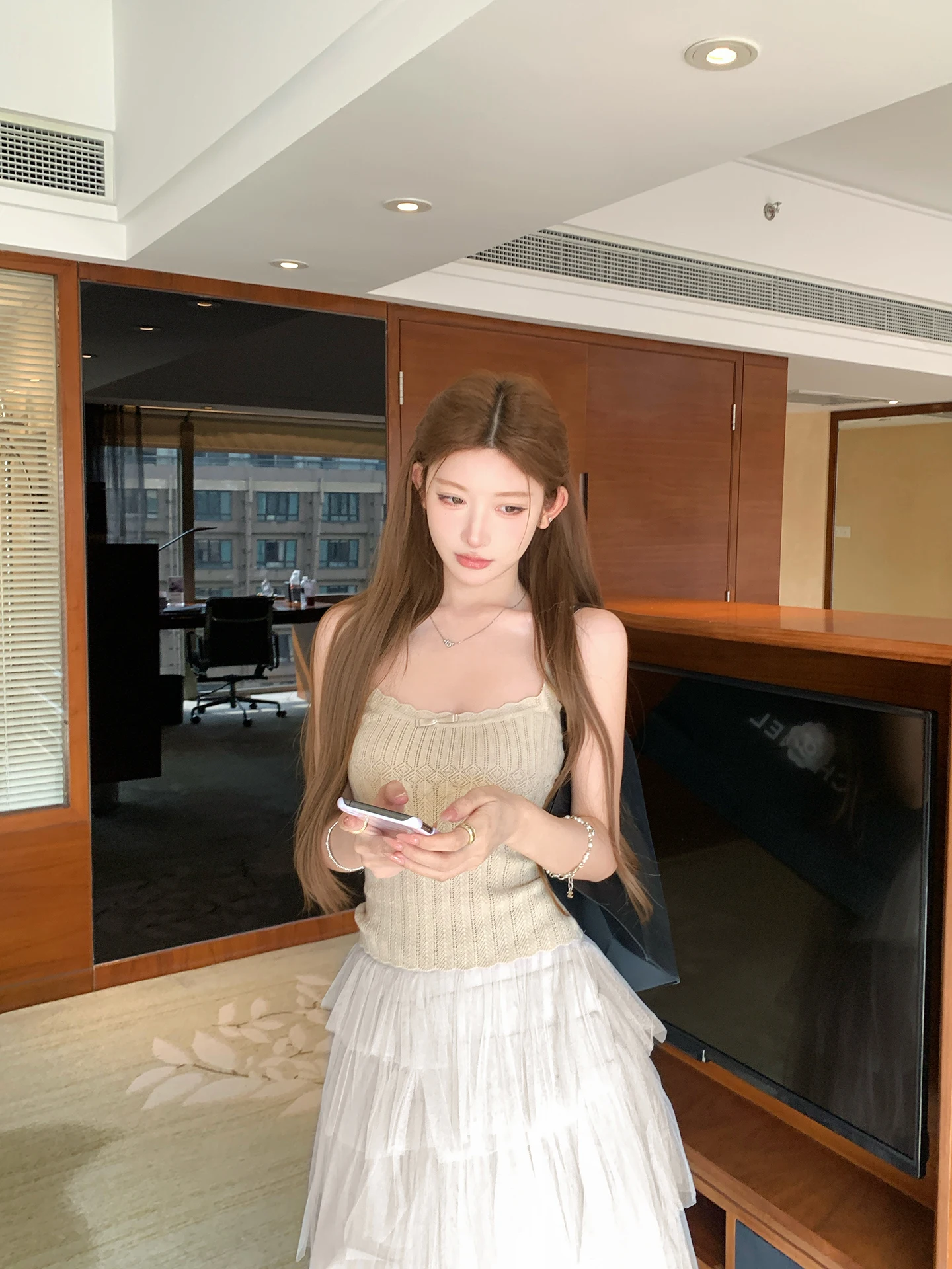 

Трикотажная майка-безрукавка Chen Dayu без подкладки для осени и зимы, женская, дизайн Milkin, базовый слой, трикотаж