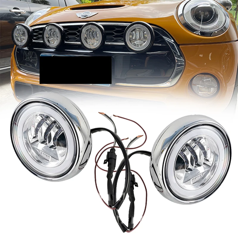 

Angel Eyes Chrome LED Rally Driving Lights For MINI Cooper Front Bumper Lamp