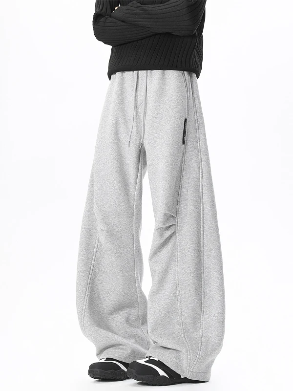 

Ey Деконструированные лоскутные ножи на подкладке, мужские зимние теплые длинные брюки, американские свободные прямые повседневные брюки...