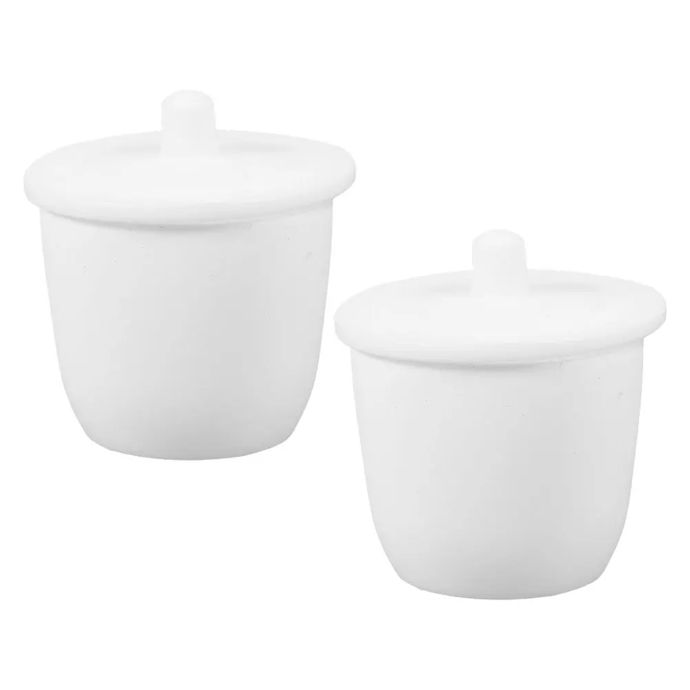 2 قطعة 30 مللي بوتقة Ptfe مع غطاء ارتفاع درجة الحرارة حمض مقاومة مختبر أداة تجريبية لذوبان المجوهرات الكيميائية