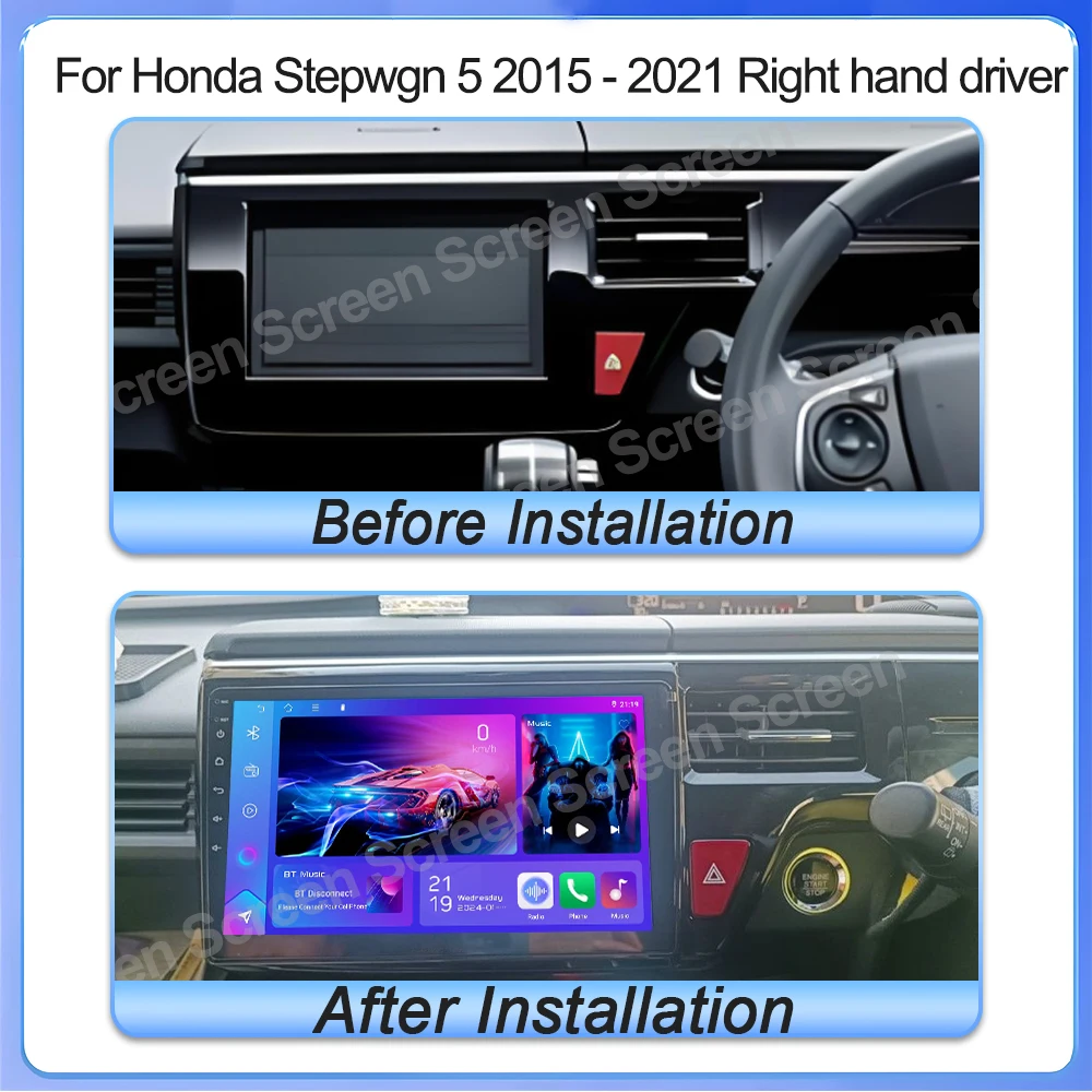 Android 16 Car Radio For Honda Stepwgn 5 2015 - 2021 Right Hand Driver Qled Dvd Multimedia Autoradio Gps 5g Wifi Bt Head Rds Dsp