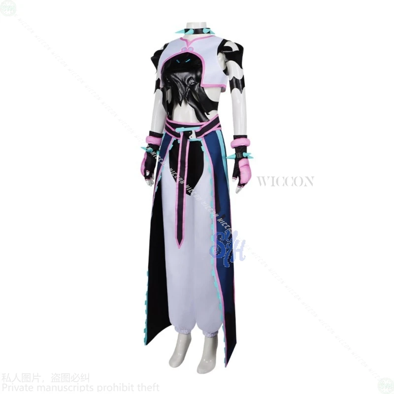 Anime Owww Crossover Street Cos Fighte Cosplay Hann Juri Costume Sexy Lingerie Hot Pink Blue Battle Uniform Y2K Wigs Halloween