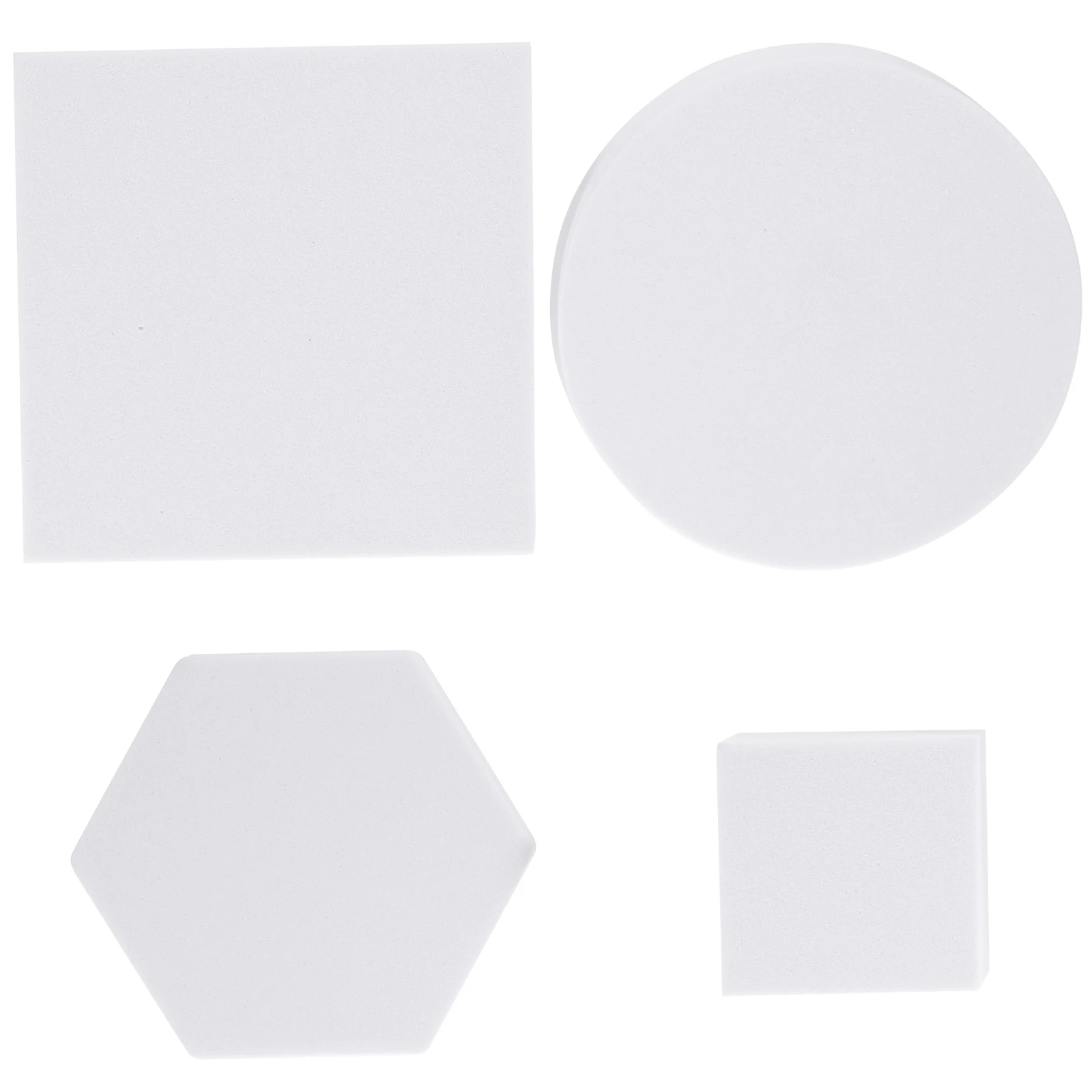 

4 Pcs White Geometric Cube Props for Product Photography Makeup Jewelry Cosmetics Desserts Flowers Foam Material Durabl