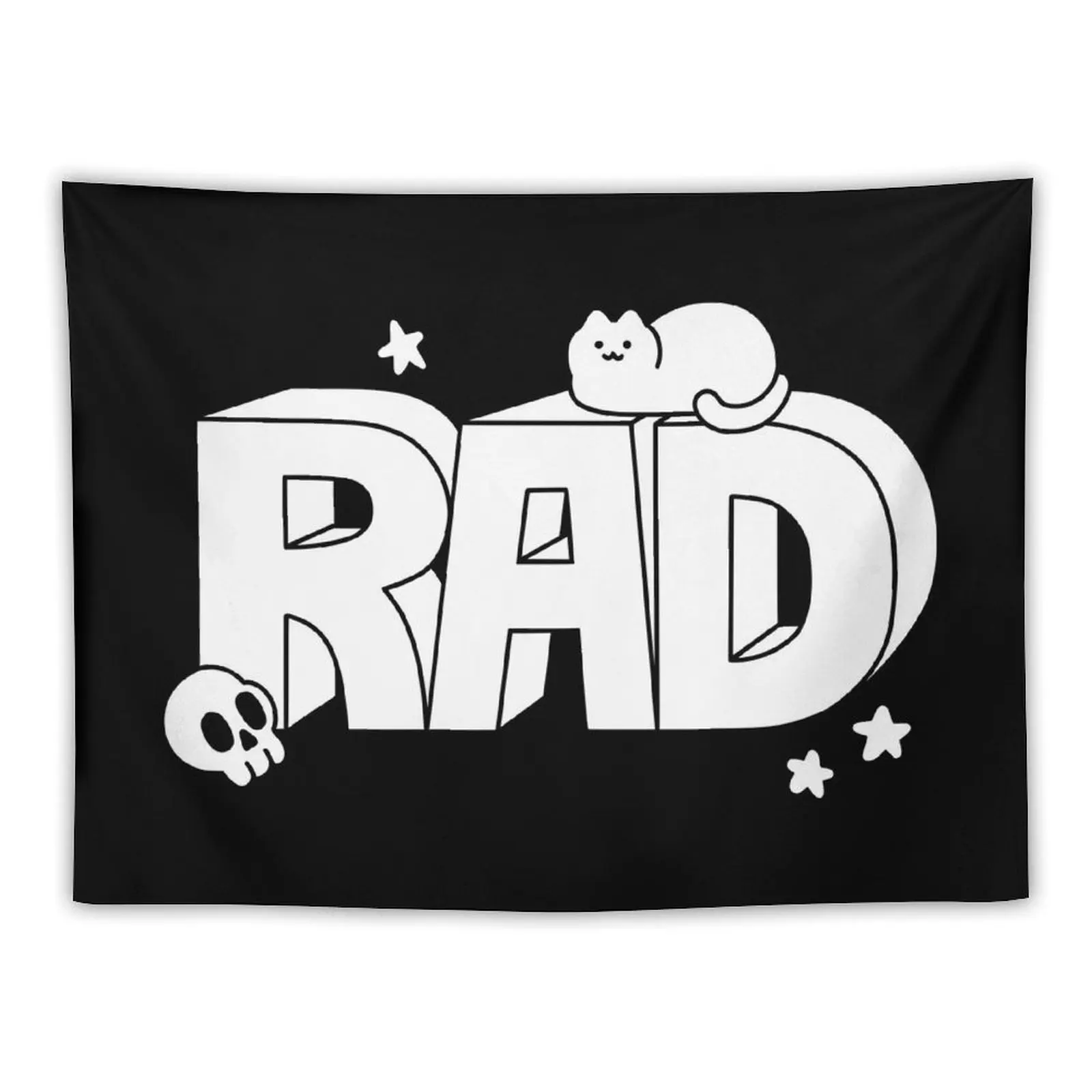 

RAD CATS & SKULLS Tapestry Home Decorations Aesthetic Decoration For Bedroom Tapestry