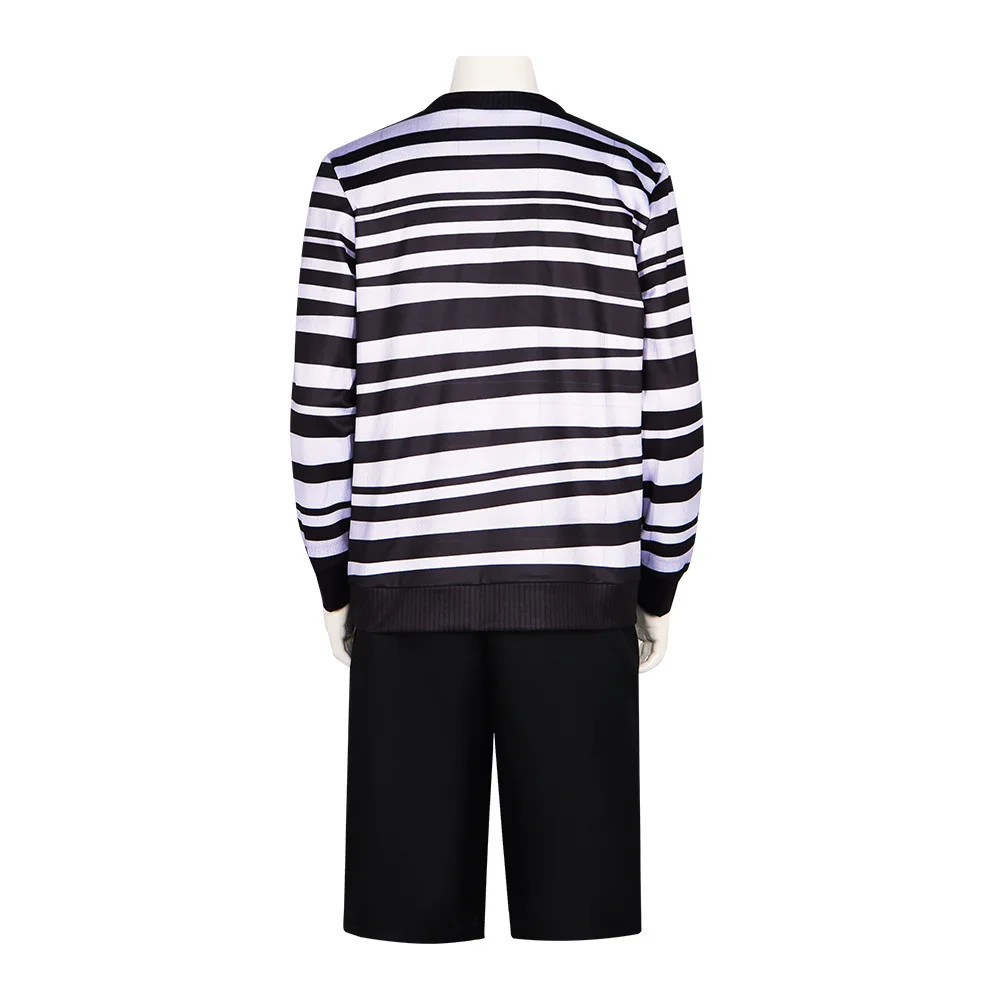 Venerdì fratello più giovane Cosplay Pugsley Addams Costume Cosplay Top a righe pantaloni abiti Costume da festa di carnevale per uomo ragazzi