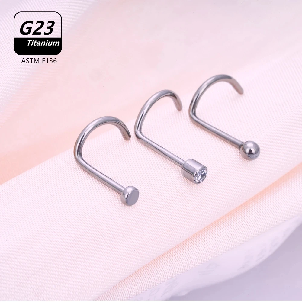 10PCS G23 Titanium Nose Stud  20G Ball Fashion Septum Studs Mini Earrings Body Jewelry Labret Wholesale