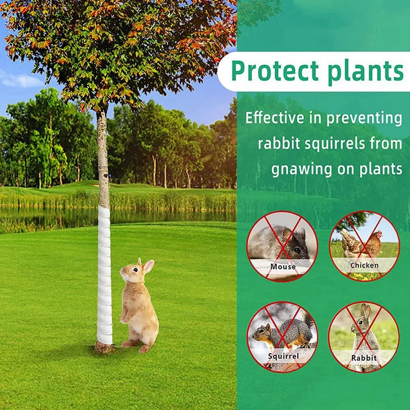 6 PCS Tree Trunk Protector, Plastic Spiral Tree Guard-Tree Bark Protector Tube Wraps To Protect Saplings Plants-AT95