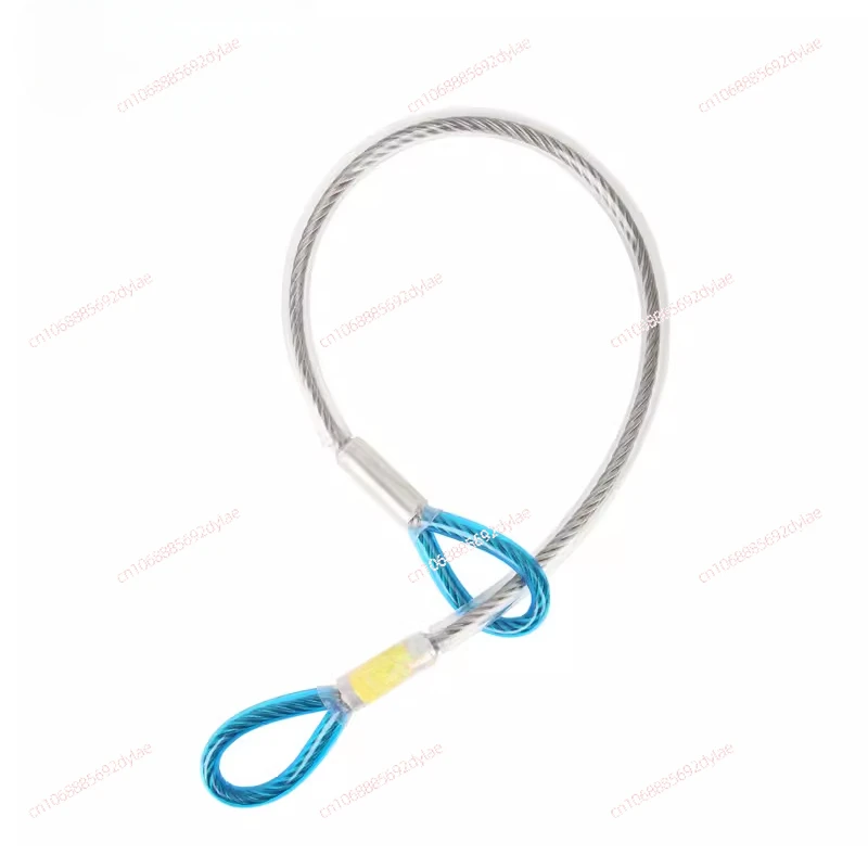 BARHAR, Steel Cable Anchor Point Belt, Aerial Work Rope Rescue Can Be Interlocked Stainless Steel Wire Rope Anchor Point