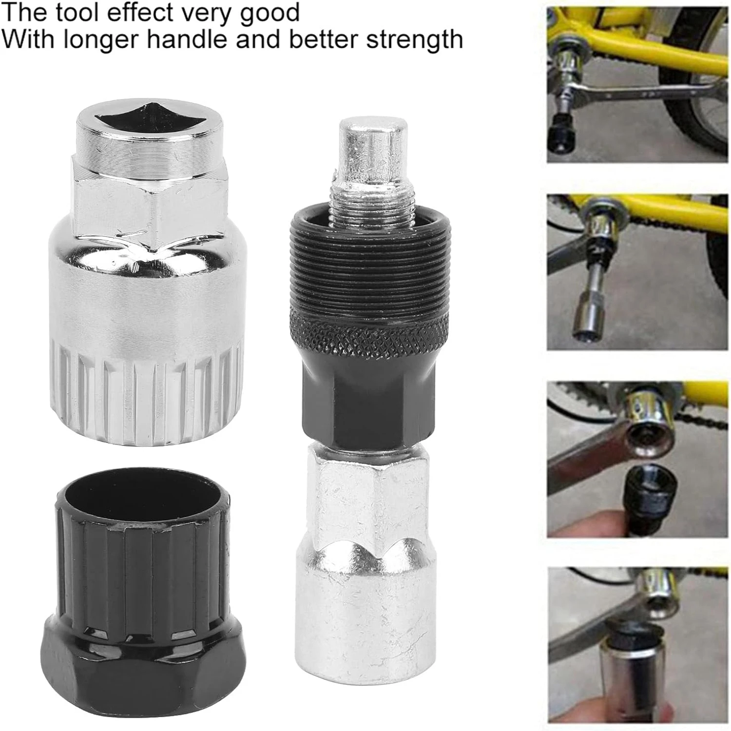 مجموعة أدوات صيانة الدراجات الهوائية للإصلاحات التي تصنعها بنفسك - كاملة مع قاطع السلسلة وسحب الكرنك ومفتاح الربط وإزالة الدعامة السفلية #4