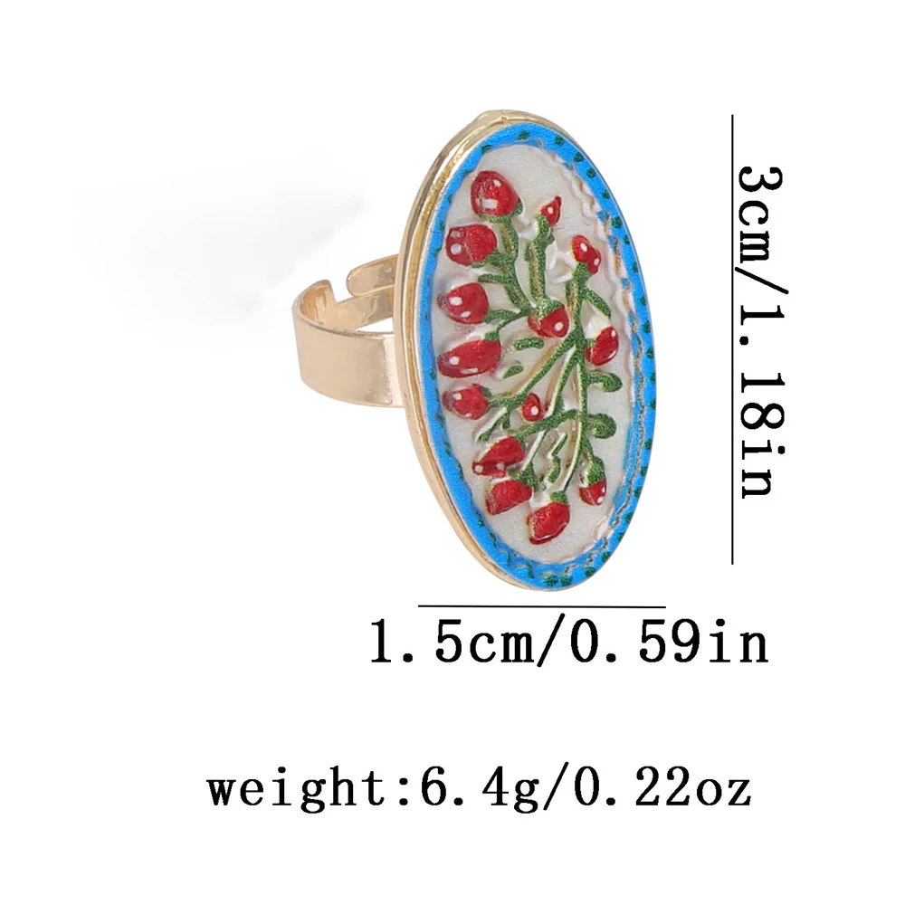 Vintage-Blumen-Relief-Offener Ring, Nischen-Persönlichkeits-Mode, Damen-Style, Zeigefingerring, Accessoires, Schmuck, Geschenke – Detail 3
