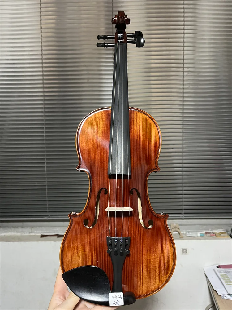 Actual Photo Natural Flamed Wood Hand Made Antique 4/4 Size Violin Cкрипка  كمان 바이올린  Musical Instrument Keman Free violin V423